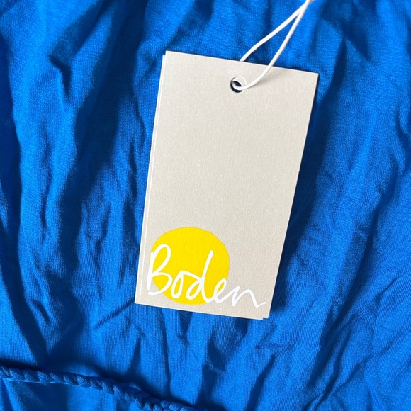 Boden Cobalt Blue Maxi Dress 12L 12 long NWT tassels - Picture 3 of 6